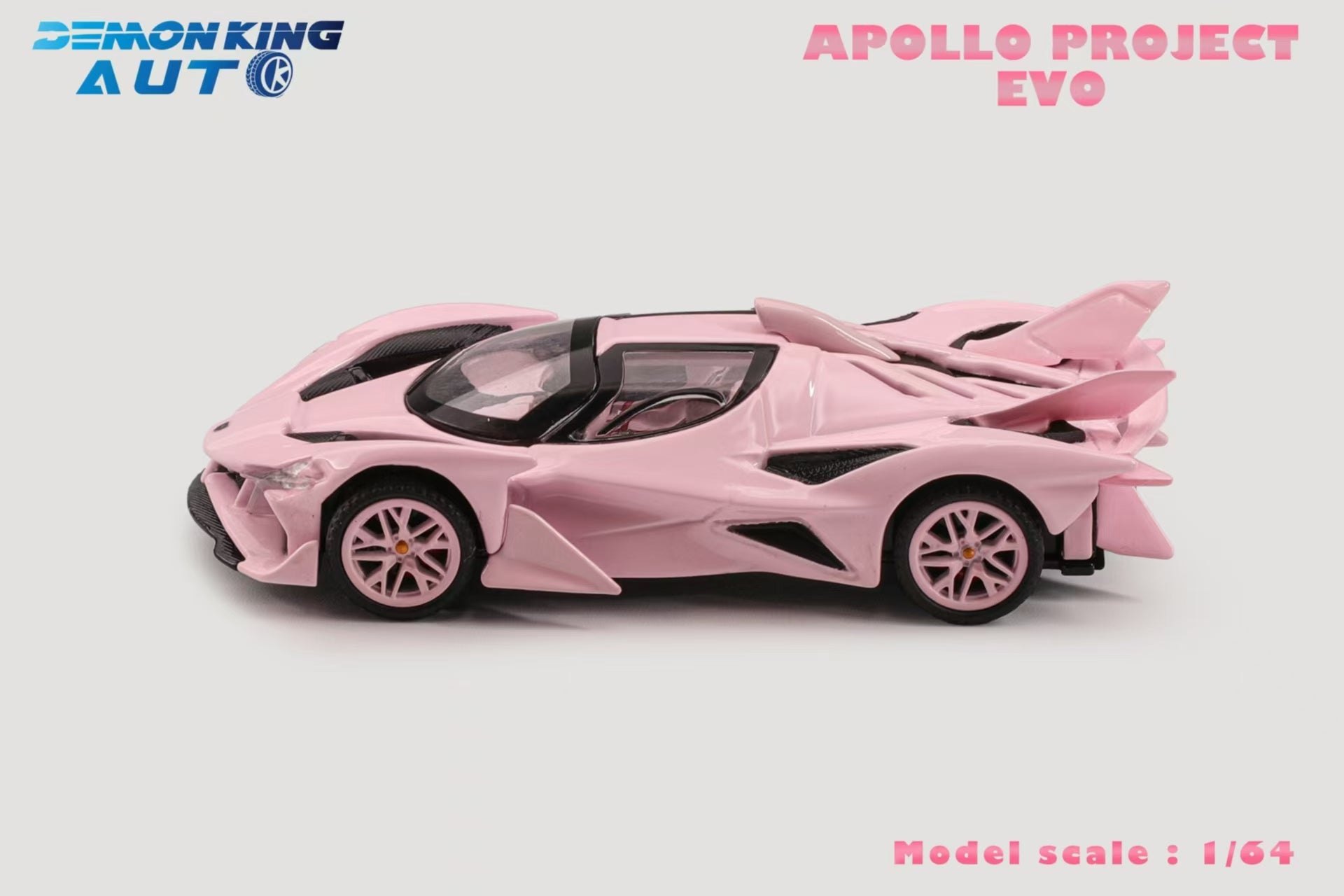 DEMON KING AUTO 1:64 Apollo EVO Supercar Pink Livery – Horizon Diecast