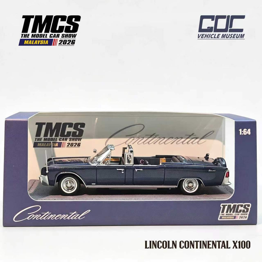 [Preorder] GOC 1:64 TMCS Malaysia 2026 Exhibition Edition Lincoln Continental X100 Blue