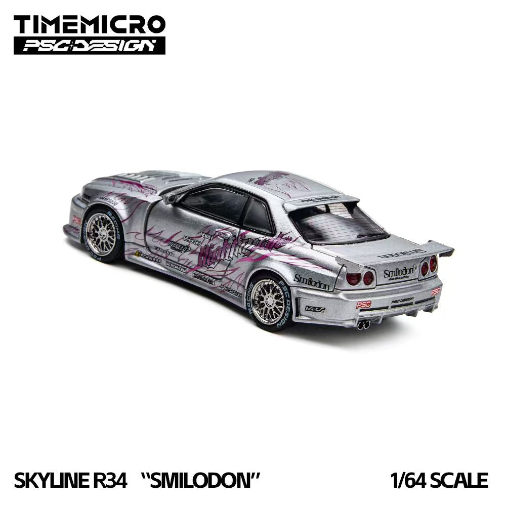 [Preorder] TimeMicro × PSC DESIGN 1:64 R34 "SMILODON" Black Nightingale &amp; Silver (2 Colours) TM648409/ TM648410