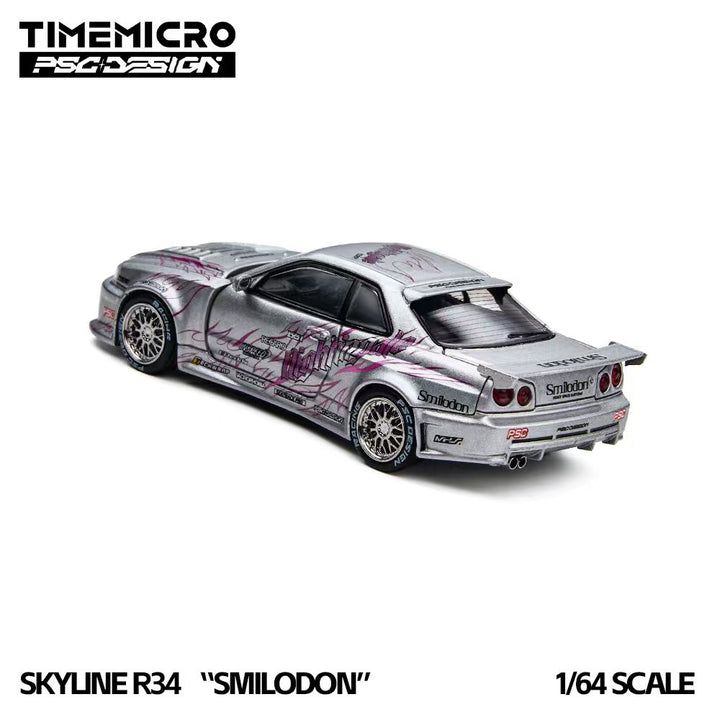 [Preorder] TimeMicro × PSC DESIGN 1:64 R34 "SMILODON" Black Nightingale &amp; Silver (2 Colours) TM648409/ TM648410