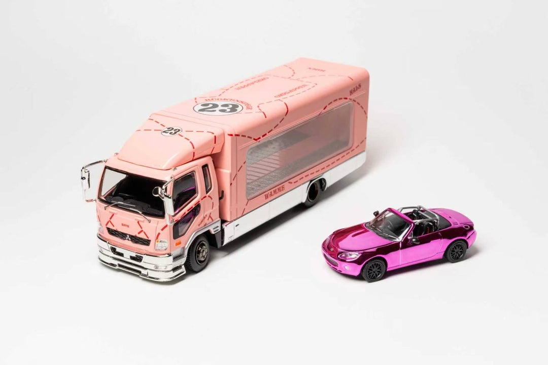 [Preorder] GCD 1:64 Lifting Van with Pink Pig Chrome MX-5 KS063/LL045-563