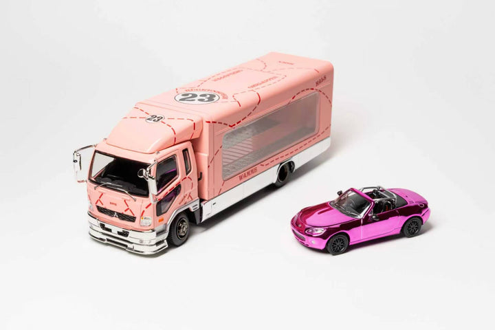 [Preorder] GCD 1:64 Lifting Van with Pink Pig Chrome MX-5 KS063/LL045-563