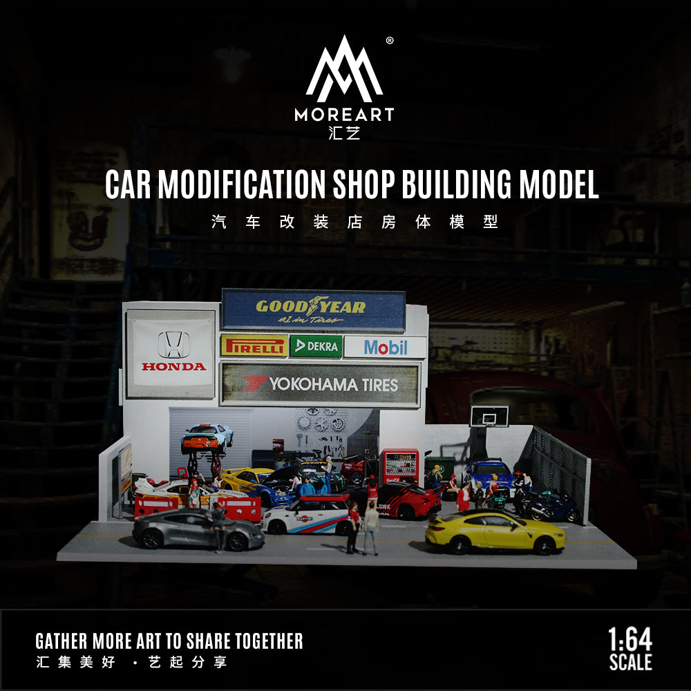 [Preorder] MoreArt 1:64 Car Modification Shop LOT SCENE