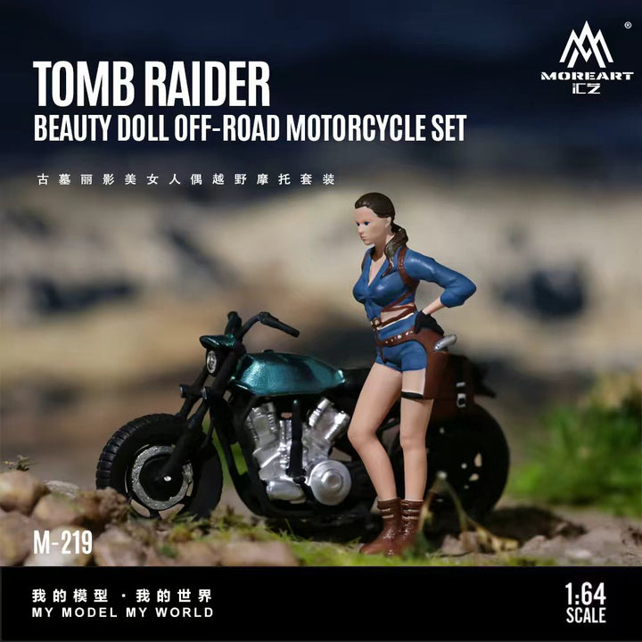 [Preorder] MoreArt 1:64 TOMB RAIDER BEAUTY DOLL OFF-ROAD MOTORCYCLE SET MO222219