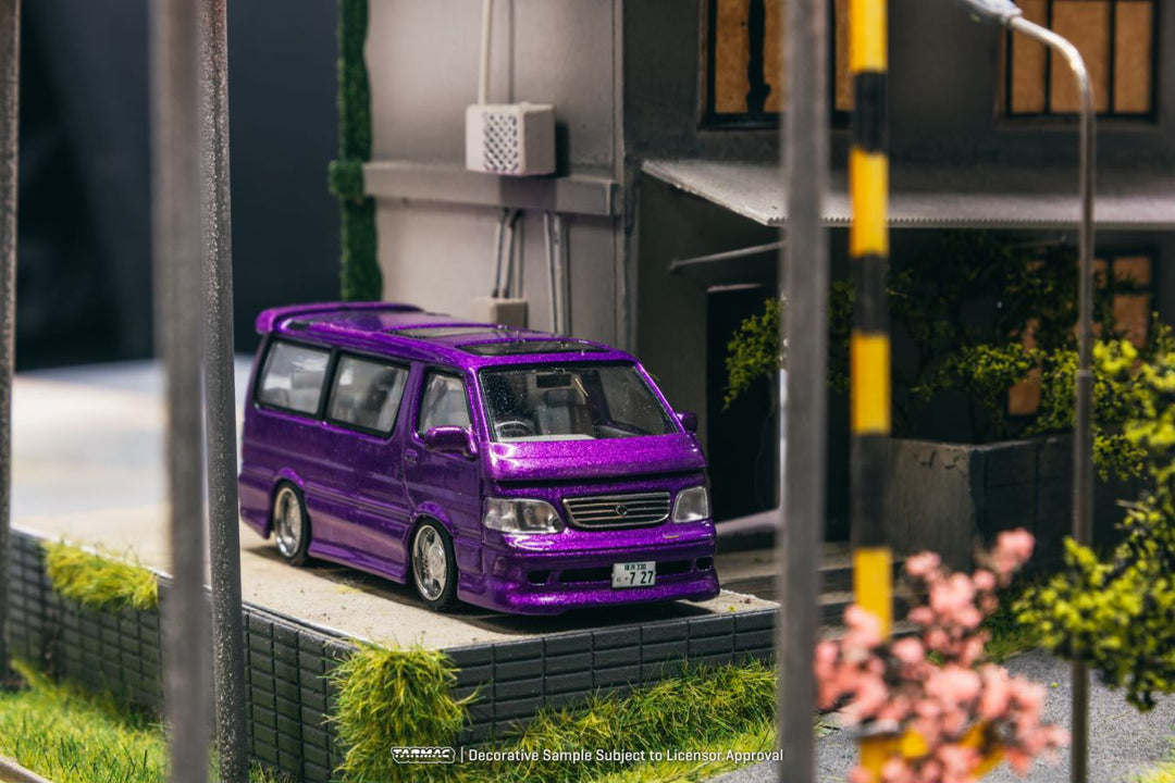 [Preorder] Tarmac Works 1:64 Toyota Hiace Wagon Custom Purple