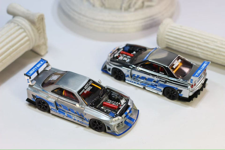 [Preorder] Nitro Blaze 1:64 Skyline ER34 LB Super Silhouette Widebody (2 Versions)