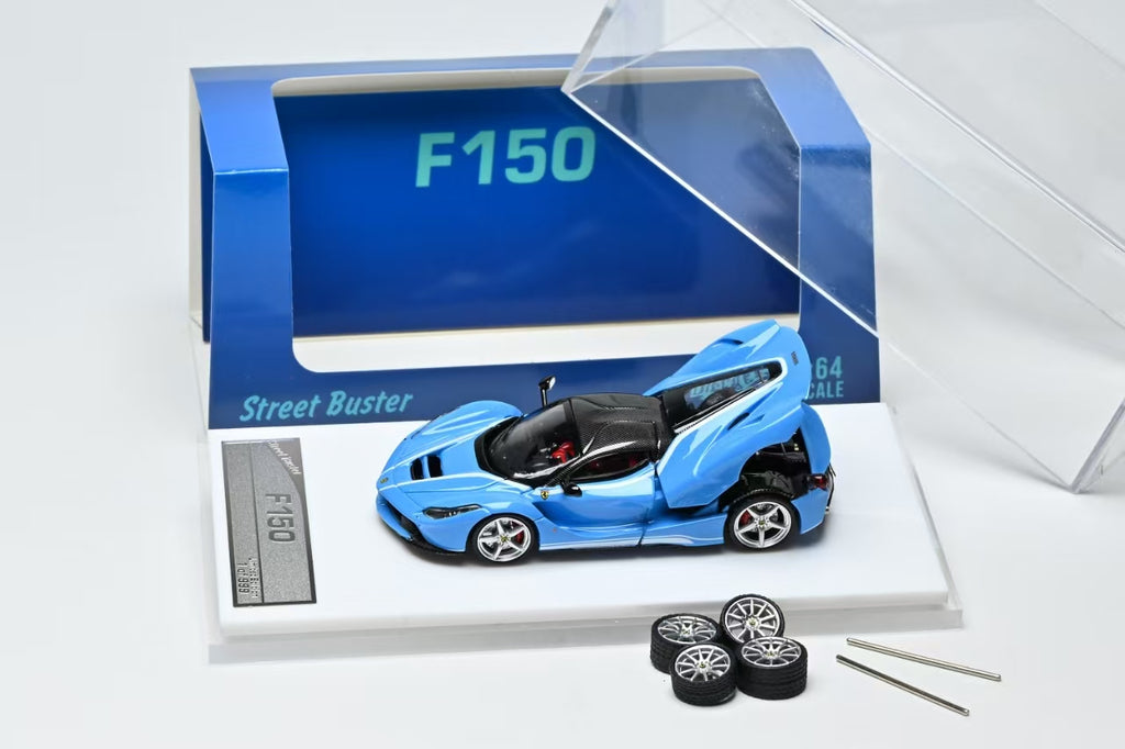 Preorder] Street Buster 1:64 Ferrari F150 Aperta Baby Blue
