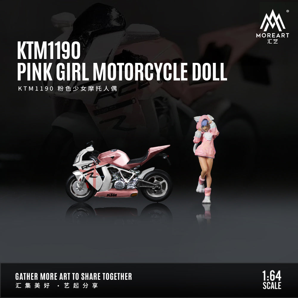 [Preorder] MoreArt 1:64 KTM1190 PINK GIRL MOTORCYCLE DOLL MO222099