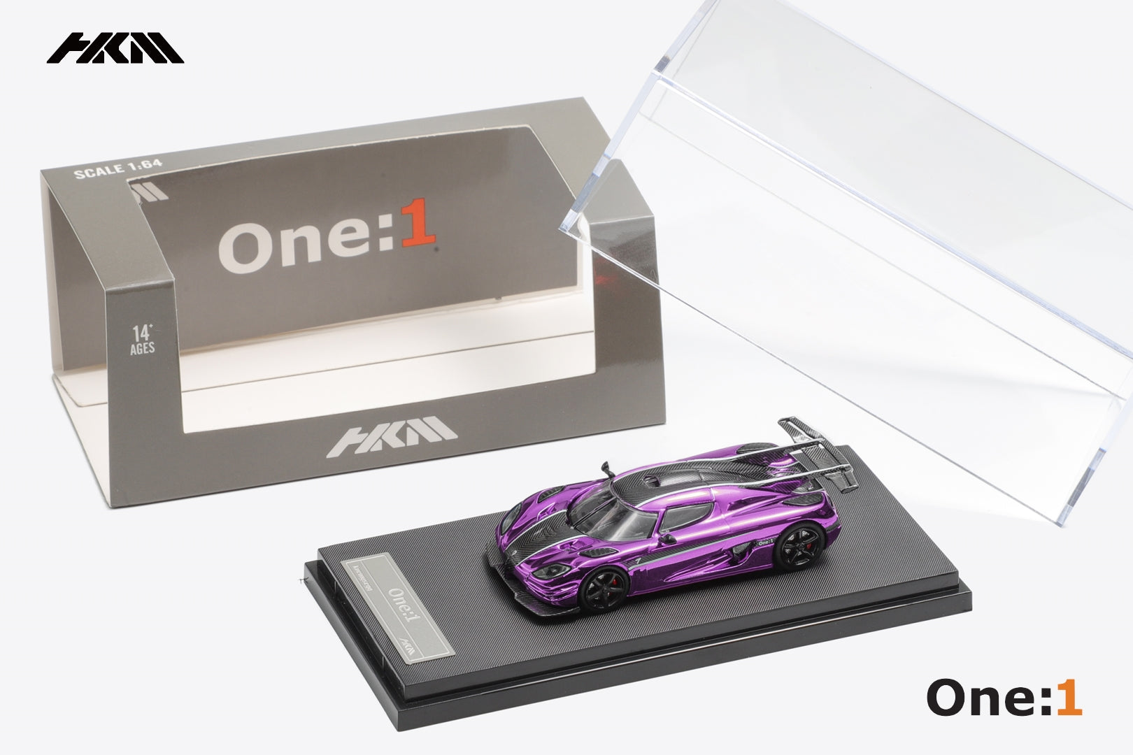 HKM 1:64 Koenigsegg Agera One1 - Chrome Purple – Horizon Diecast