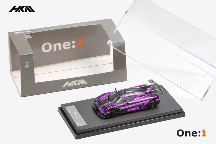 [Preorder] HKM 1:64 Koenigsegg Agera One1 - Chrome Purple