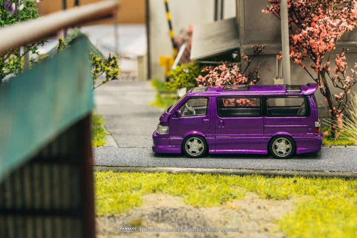 [Preorder] Tarmac Works 1:64 Toyota Hiace Wagon Custom Purple
