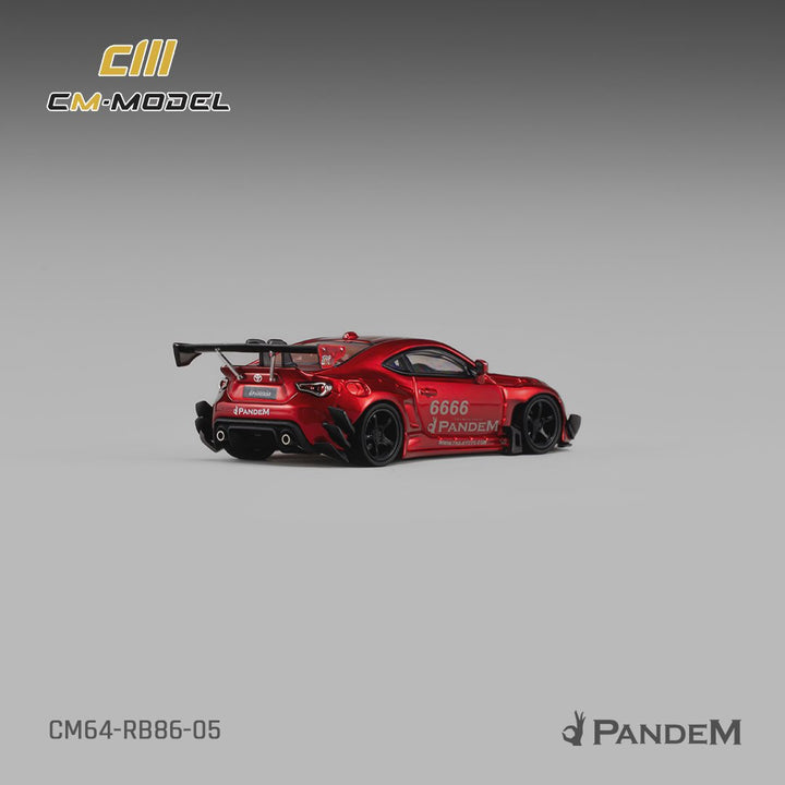 [Preorder] CM Model 1:64 Toyota GT86 Pandem Widebody V3.5 Metallic red CM64-RB86-05