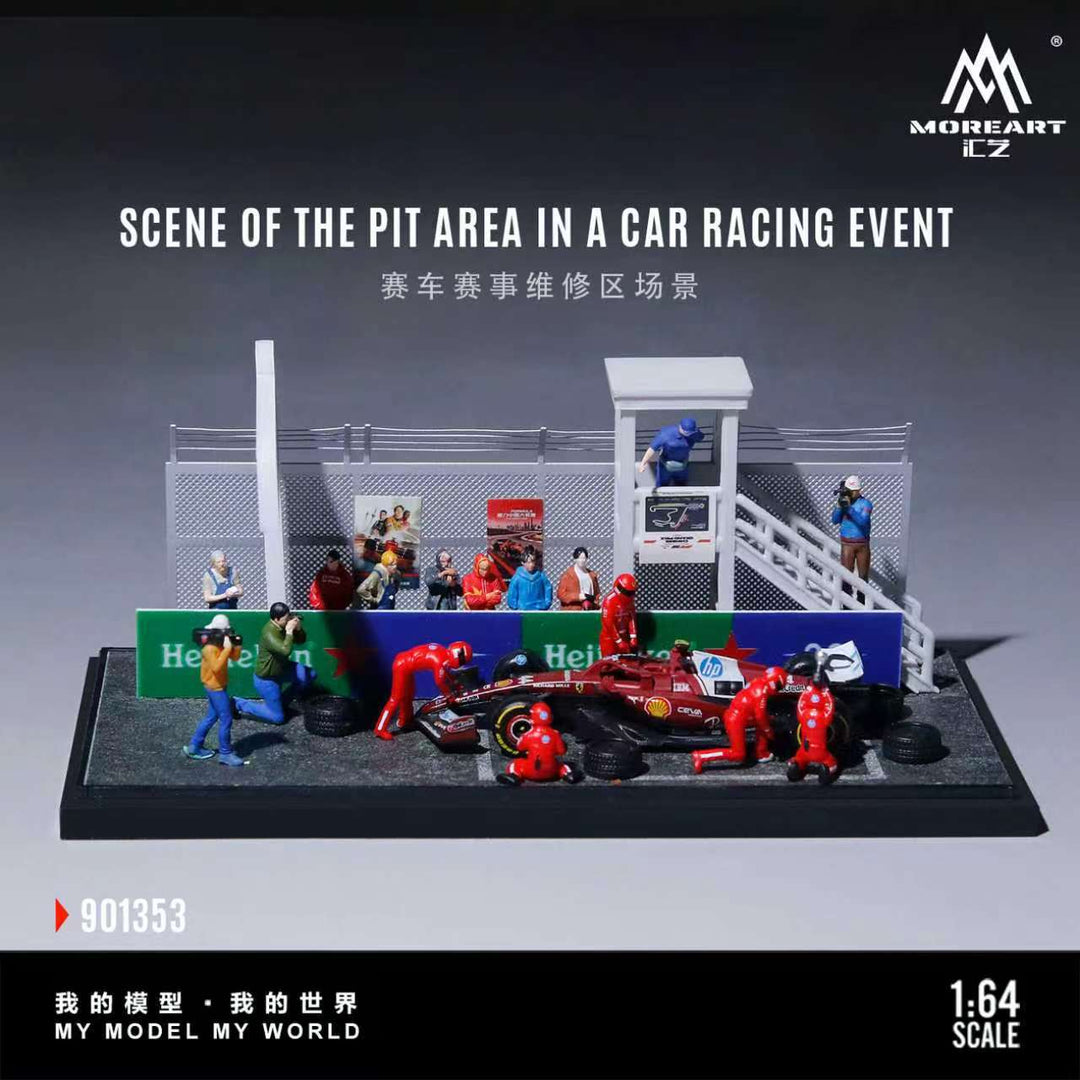 [Preorder] MoreArt 1:64 SCENE OF THE PIT AREA IN A CAR RACING EVENT MO901353