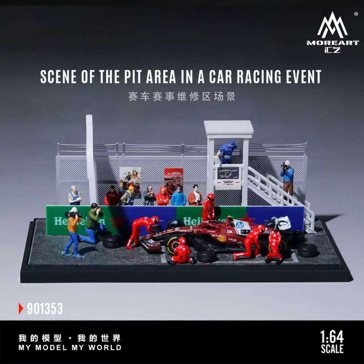 [Preorder] MoreArt 1:64 SCENE OF THE PIT AREA IN A CAR RACING EVENT MO901353