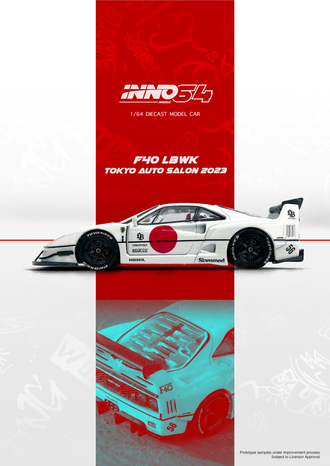 Inno64 1:64 LBWK Ferrari F40 Tokyo Auto Salon 2023