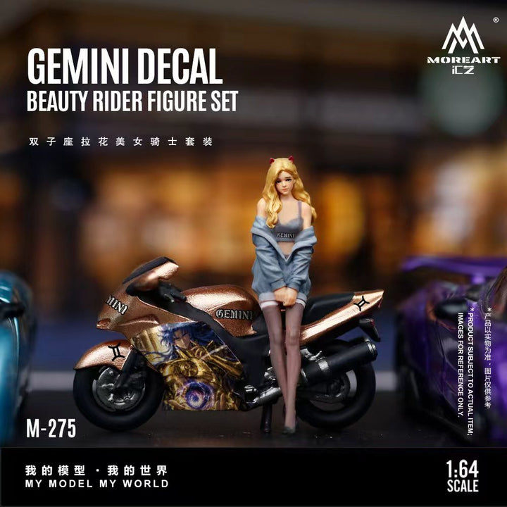 [Preorder] MoreArt 1:64 Gemini Livery &amp; Female Rider Resin Figure Set MO222275