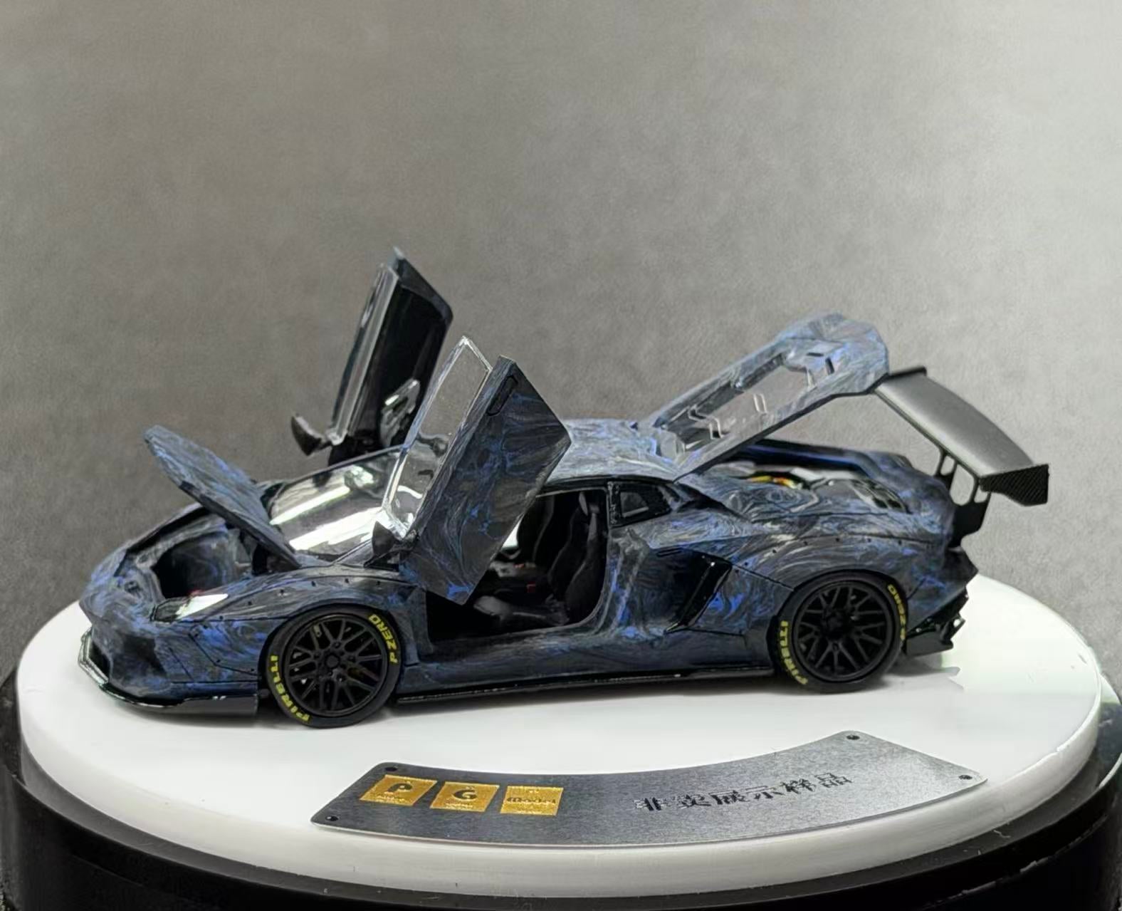 Preorder] PGM 1:64 Lamborghini LB700 Blue Carbon Real Carbon