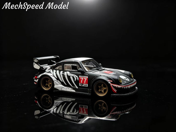 [Preorder] MechSpeed 1:64 RWB964GT Wing Modified Version Matte Black Bone Dragon