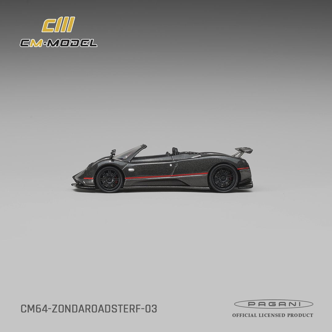 [Preorder] CM Model 1:64 Pagani ZondaF Roadster Montecarlo Gray CM64‑ZONDAROADSTE‑RF‑03