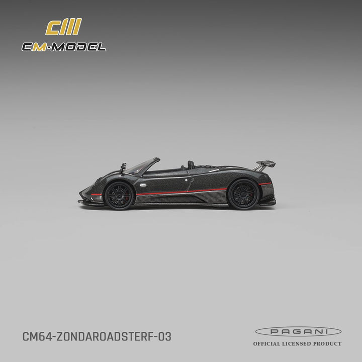 [Preorder] CM Model 1:64 Pagani ZondaF Roadster Montecarlo Gray CM64‑ZONDAROADSTE‑RF‑03