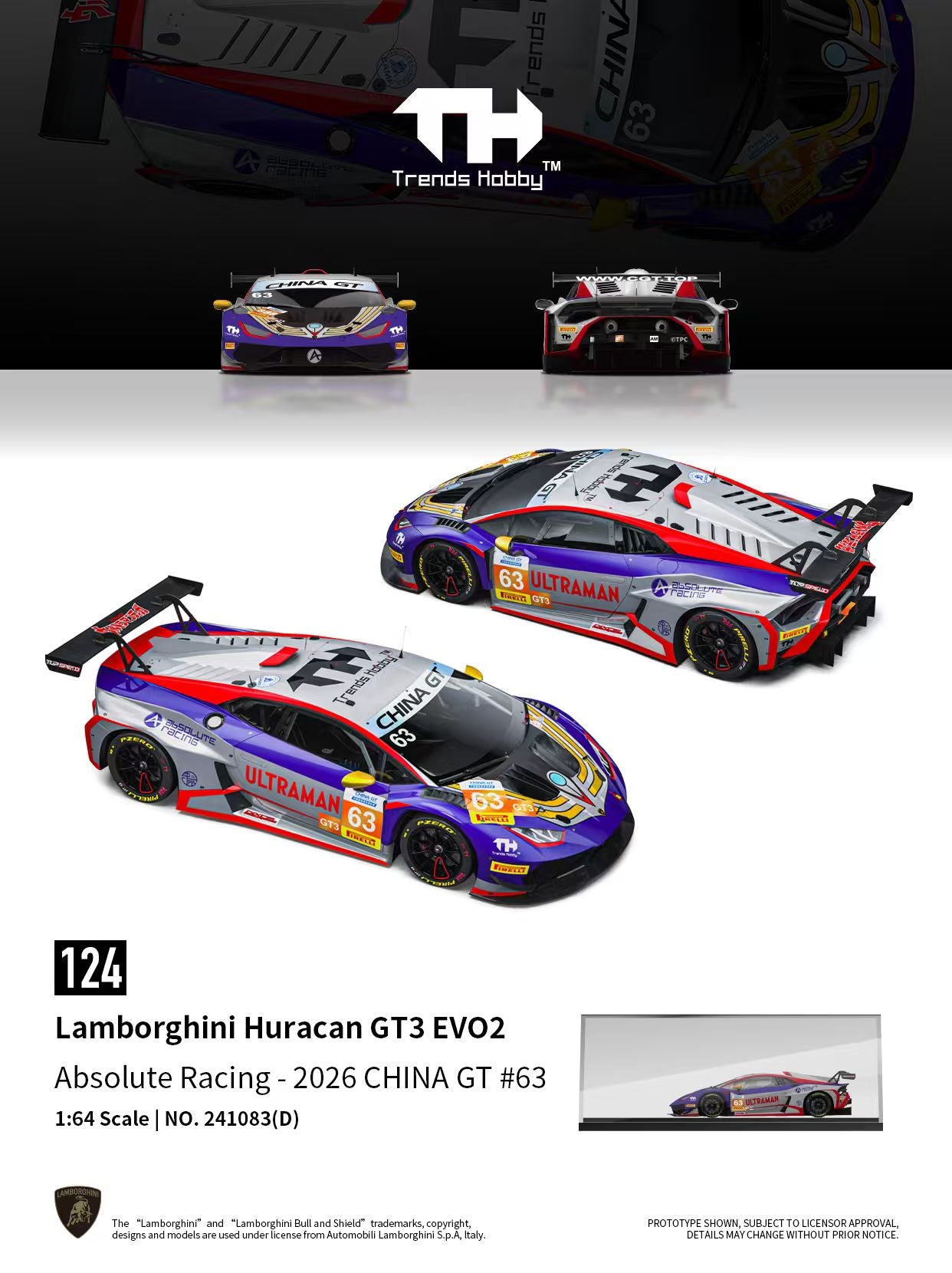 Preorder] Trends Hobby 1:64 Lamborghini Huracan GT3 EVO2 2026
