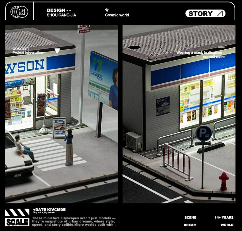 [Preorder] SHOU CANG JIA 1:64 Lawson Convenience Store (Large) SCENE SCJ-82045-A