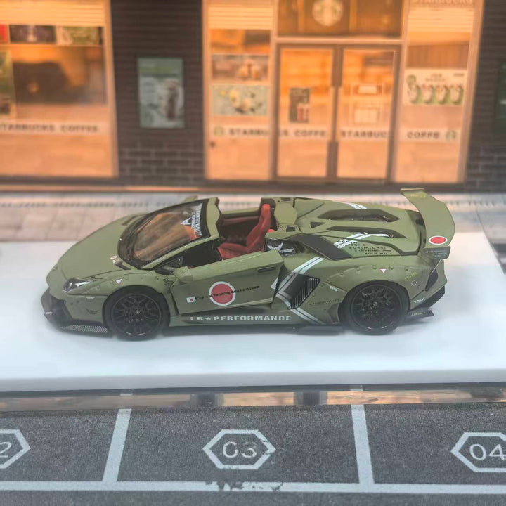 [Preorder] Autophile 1:64 Lamborghini LP700-4 Roadster LBWK Wide-Body Modified Military Green