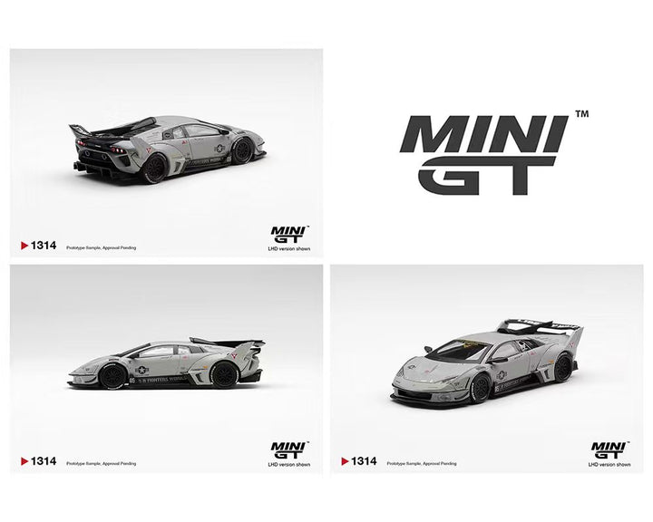 [Preorder] MINI GT 1:64 Lamborghini LB-Silhouette WORKS MURCIELAGO GT Evo Fighter Grey MGT01314-BL