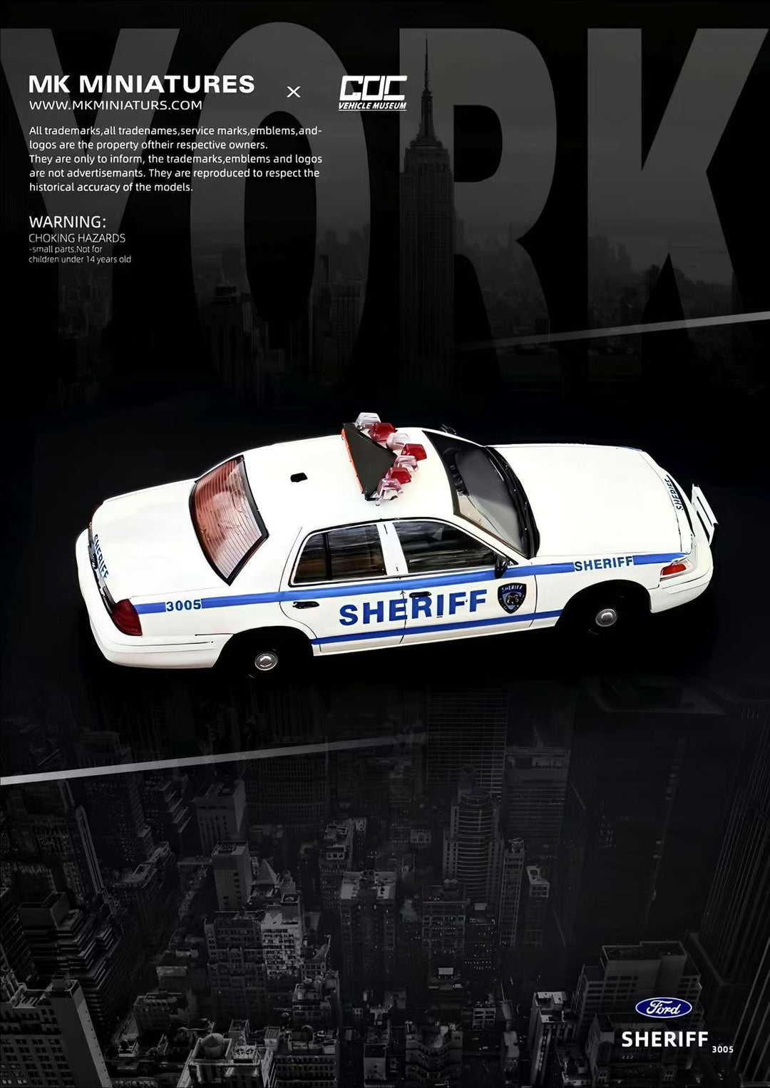 [Preorder] MK Miniatures X GOC 1:64 Ford Victoria Crown SHERIFF Livery