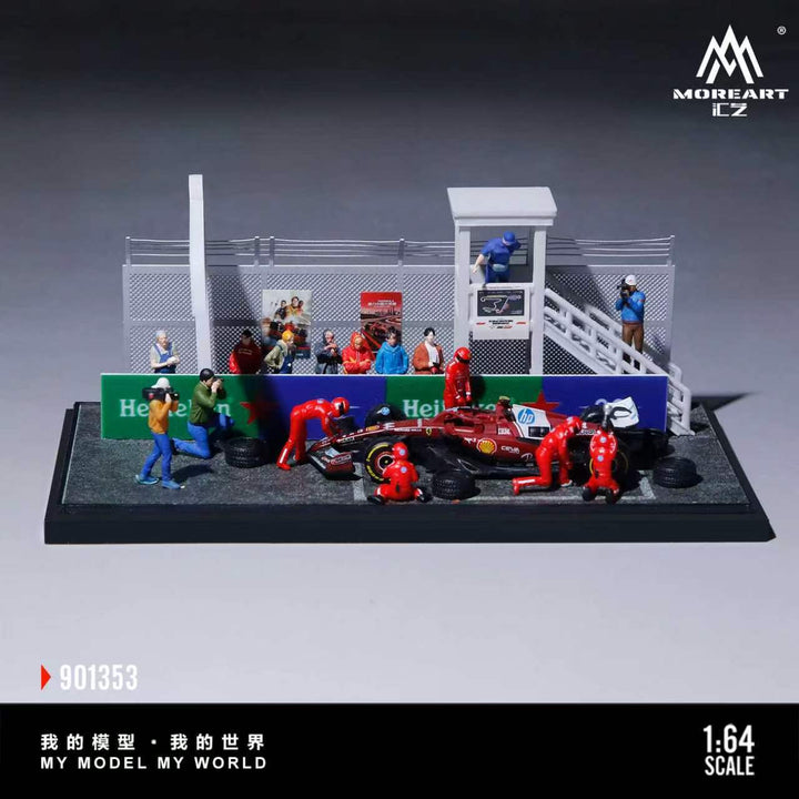 [Preorder] MoreArt 1:64 SCENE OF THE PIT AREA IN A CAR RACING EVENT MO901353
