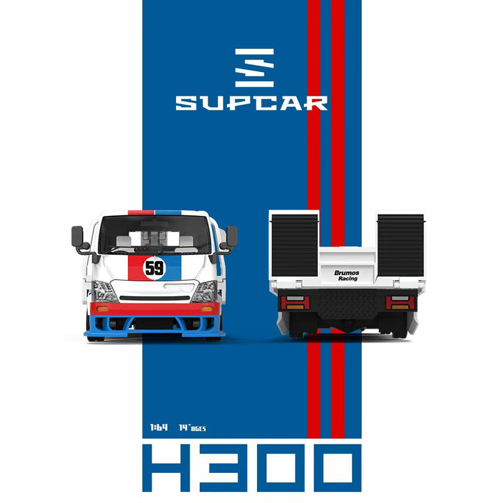 [Preorder] SUPCAR 1:64 H300 Red &amp; Blue Livery SC647243