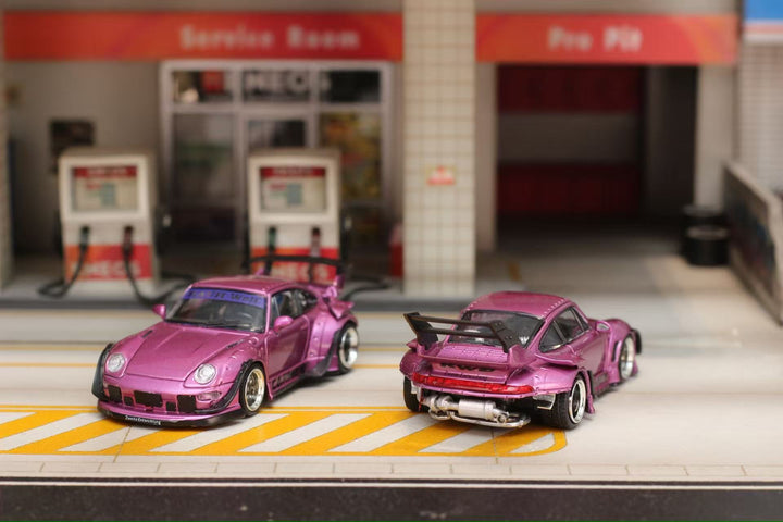 [Preorder] Street Weapon 1:64 Porsche RWB 993 Carmen Purple Metallic (2 Version)