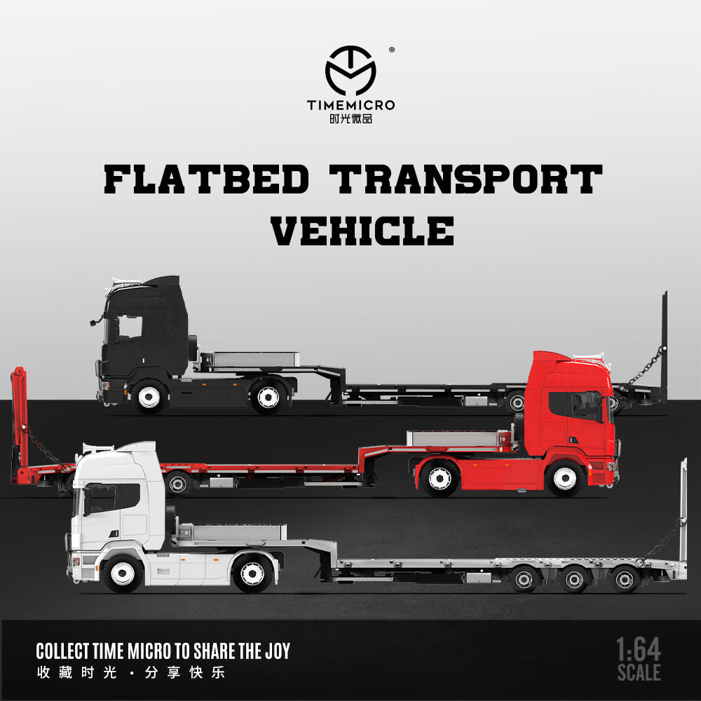 TimeMicro スカニア FLATBED TRANSPOR 平床式輸送車 Time Micro 1:64 Scania FLATBED TRANSPORT VEHICLE (3 Colors