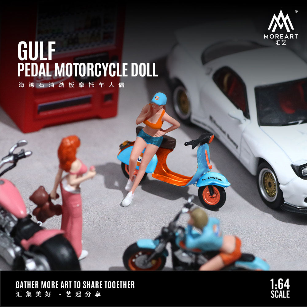 [Preorder] MoreArt 1:64 Gulf Pedal Motocycle Doll