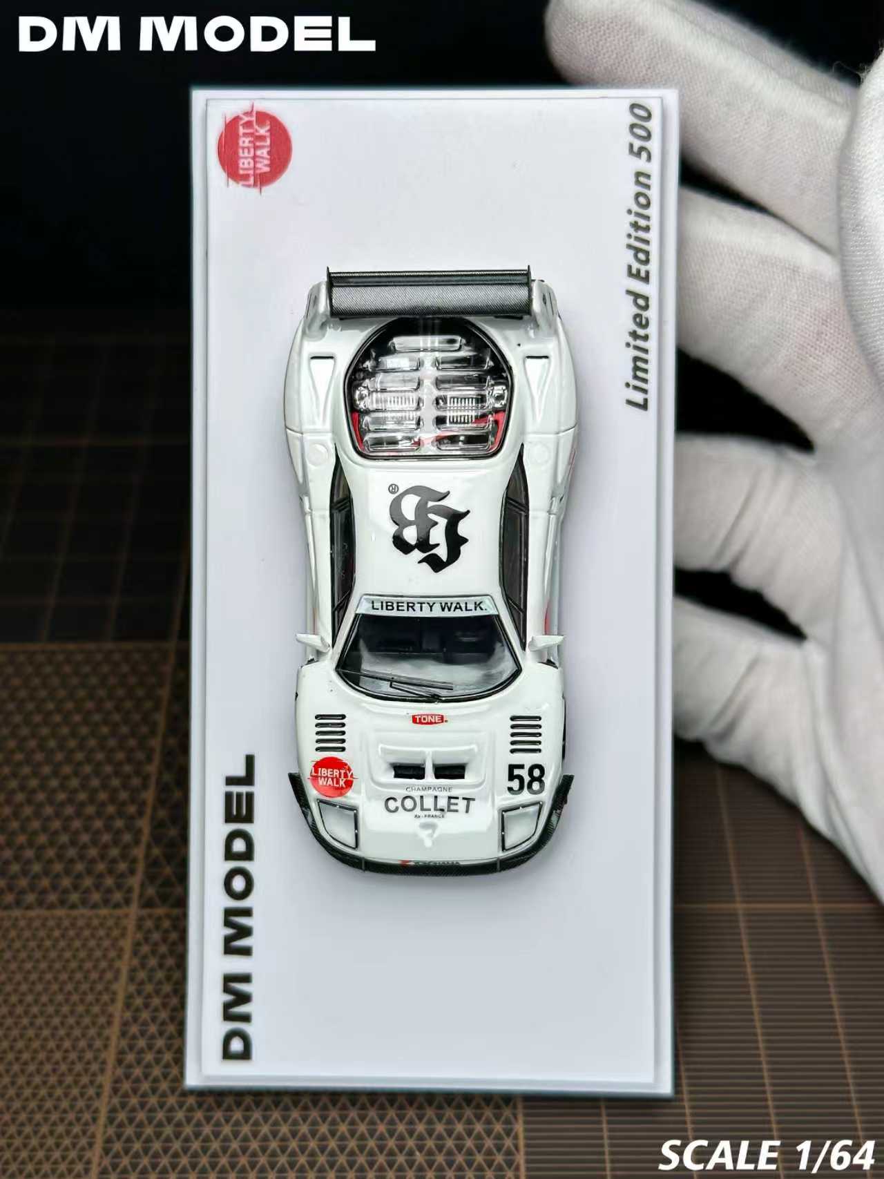 Preorder] DM Model 1:64 LBWK Ferrari F40 White (2 Versions