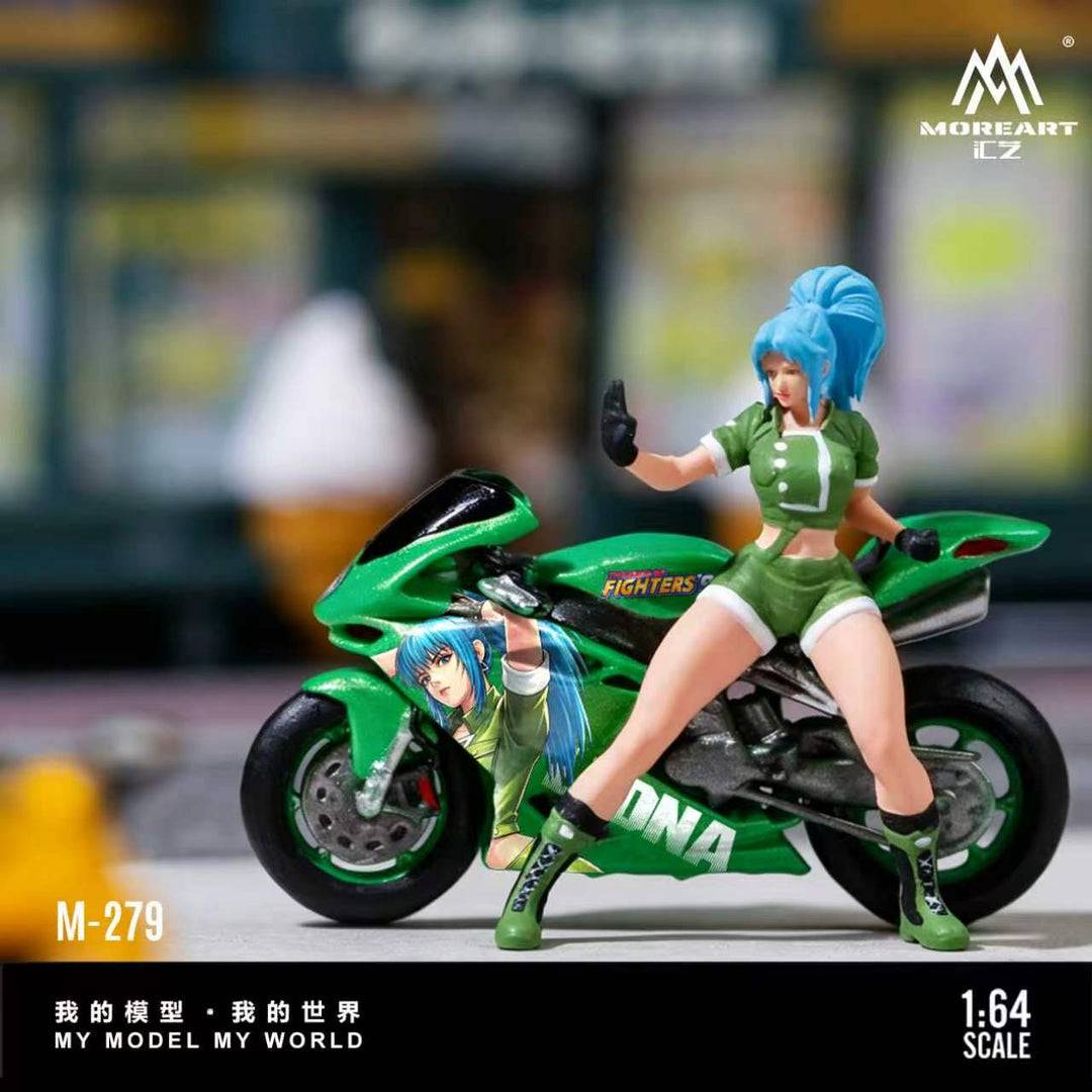 [Preorder] MoreArt 1:64 LEONA PRINTED MOTORCYCLE DOLL SET MO222279