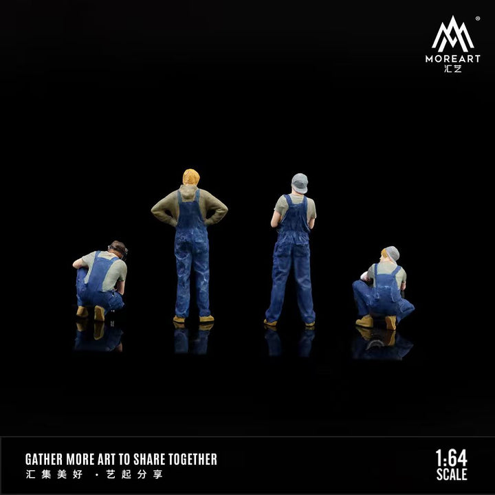 [Preorder] MoreArt 1:64 CAR REPAIR UNCLE FOUR PERSON DOLL SET MO222016