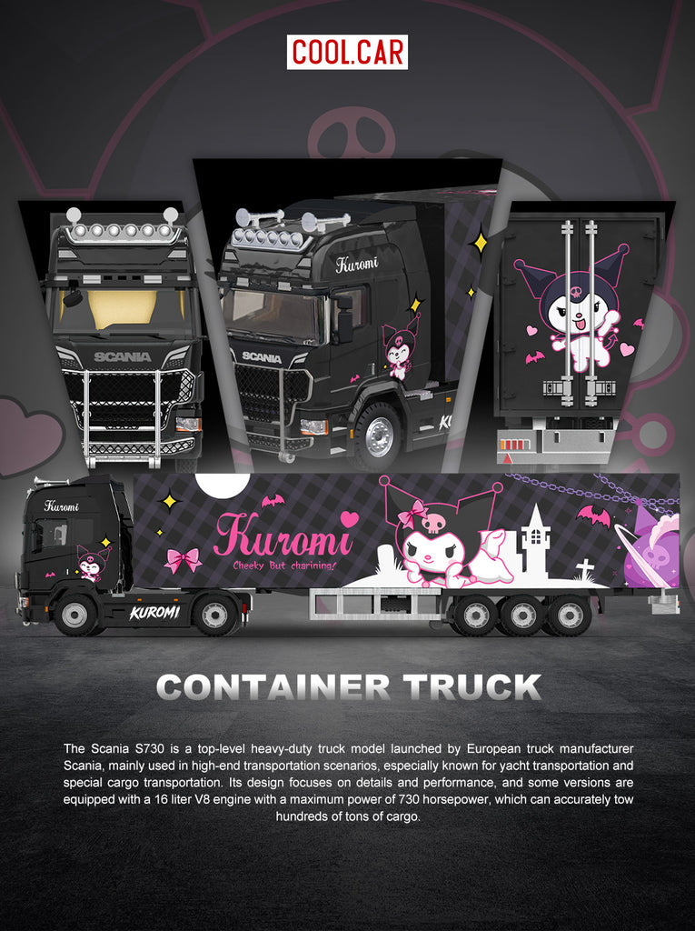 Preorder] Cool Car 1:64 Scania Container Truck Kuromi Livery