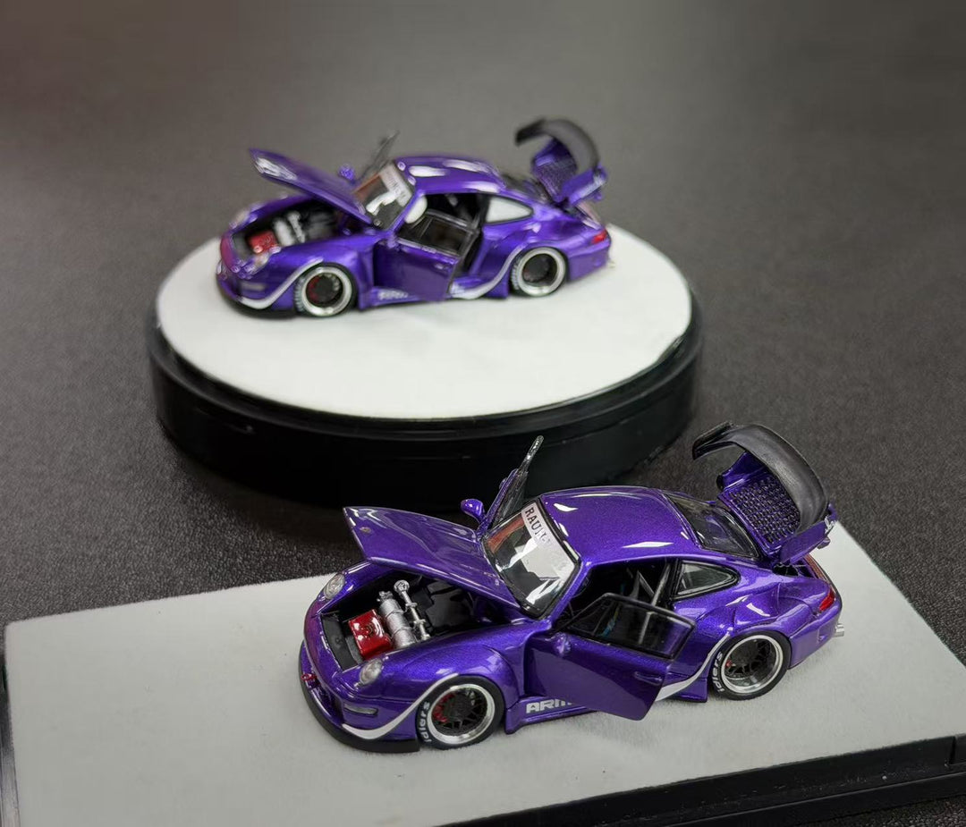 [Preorder] PGM 1:64 Porsche RWB 993 Metallic Purple (2 Versions) PGM-640314