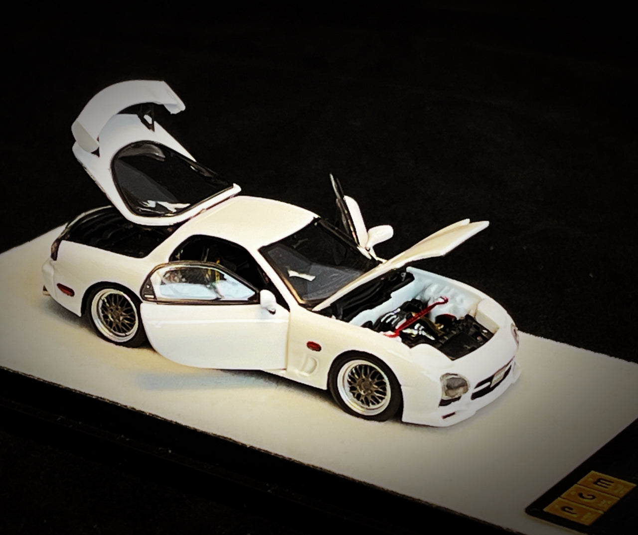 PGM 1:64 Mazda FD3S RX7 White Colour - Fully Opened Model (2