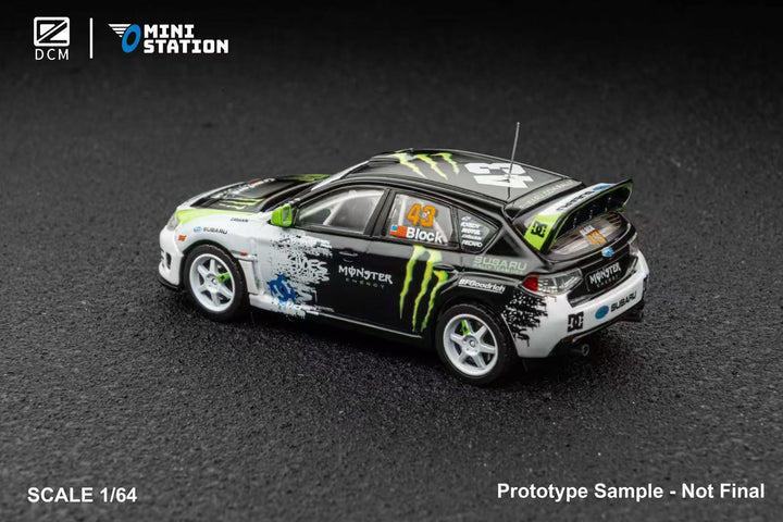 [Preorder] DCM x Mini Station 1:64 2008 Subaru Impreza WRX STI Rally Block43 - Monster Livery
