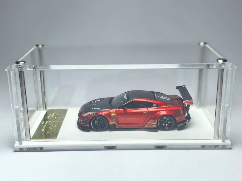 MYC Model 1:64 LB WORKS GTR R35 Type2.0 Widebody Metallic Red Carbon livery MYC640005