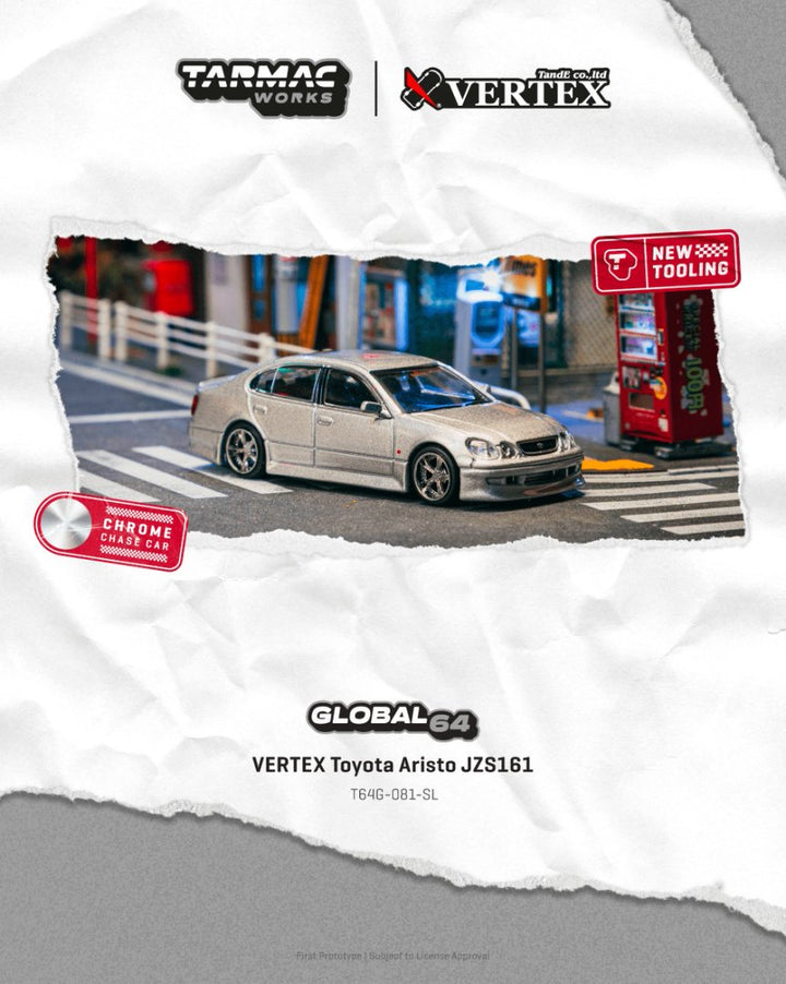 [Preorder] Tarmac Works 1:64 Toyota Aristo JZS161 Silver T64G-081-SL