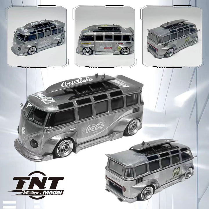 TNT Model 1:64 VW T1 Bus RWB Raw Zamac Chase (3 Versions)