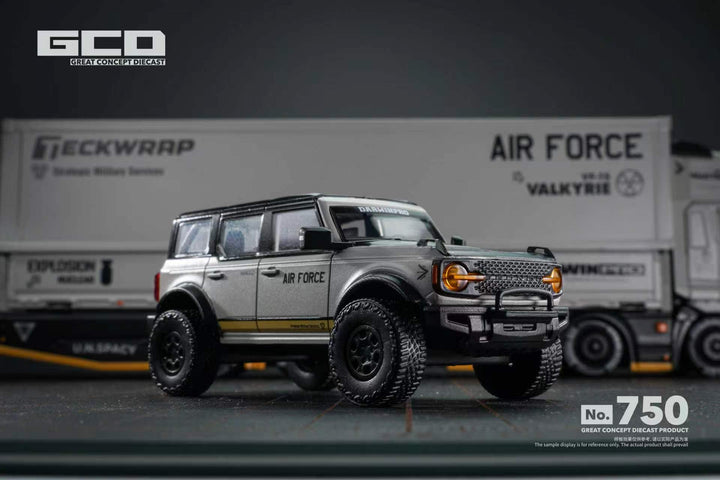 [Preorder] GCD 1:64 Ford Bronco DarwinPRO AIR FORCE GREY (LHD) KS-022-750