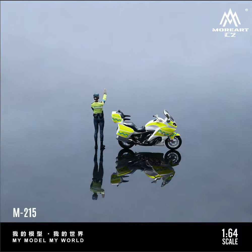 [Preorder] MoreArt 1:64 BMW POLICE MOTORCYCLE FEMALE RIDING POLCE DOLL SET A MO222215