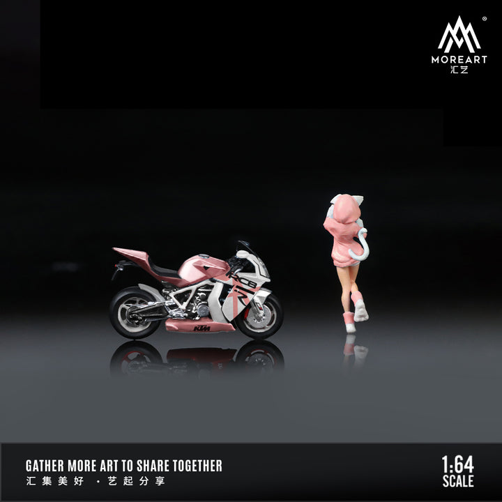 [Preorder] MoreArt 1:64 KTM1190 PINK GIRL MOTORCYCLE DOLL MO222099