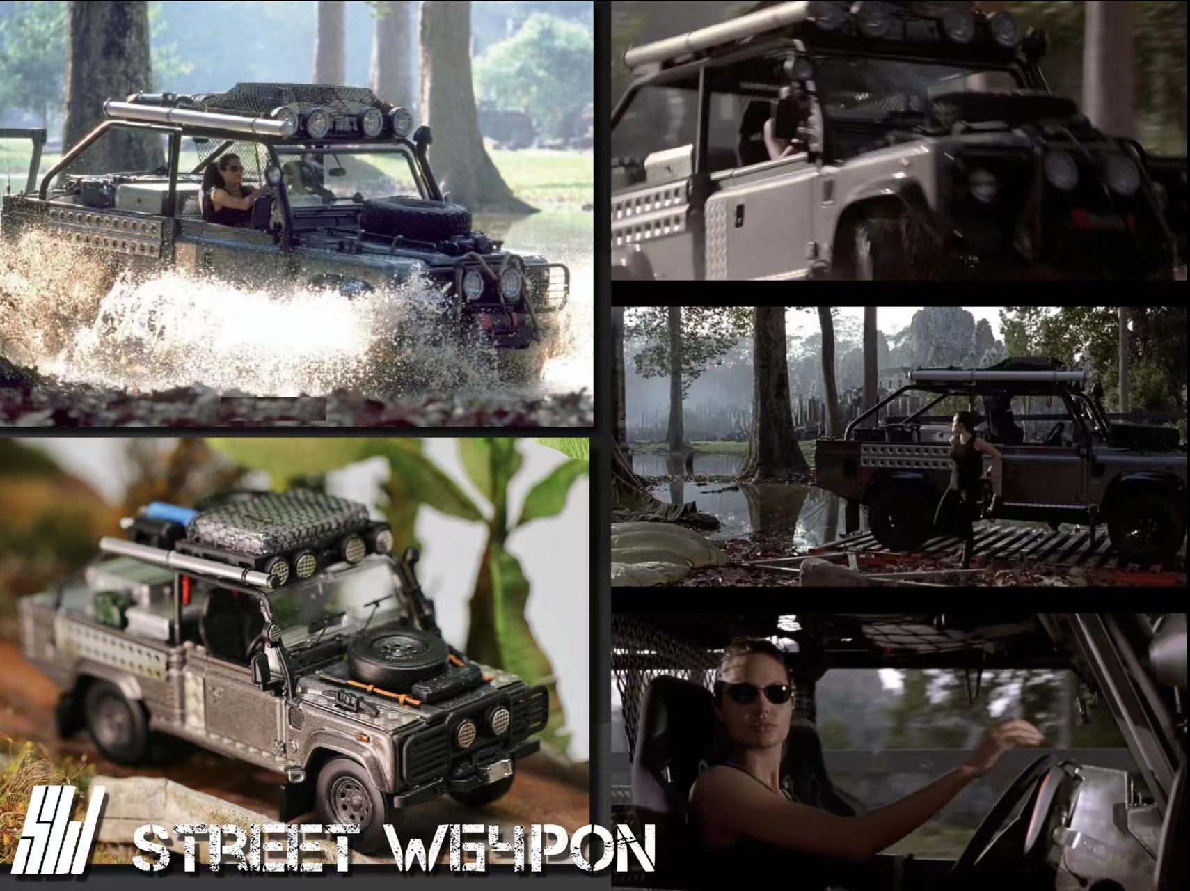 Preorder] Street Weapon 1:64 Land Rover Defender Tomb Raider Livery –  Horizon Diecast