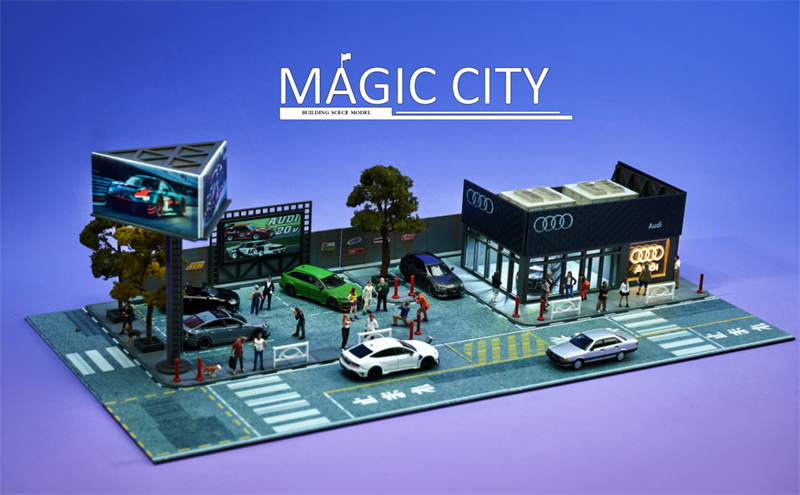Magic City SPOONガレージ&整備工場ジオラマ1/64