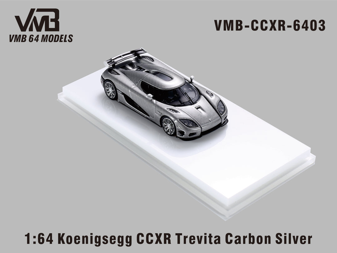 [Preorder] VMB 1:64 Koenigsegg CCXR Trevita - Carbon Silver